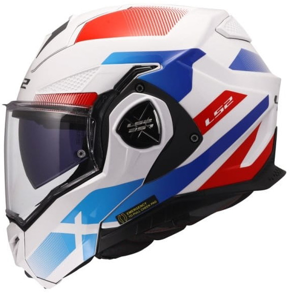 LS2 FF901 ADVANT X NOVA WHITE BLUE RED KASK MOTOCYKLOWY SZCZĘKOWY (S)