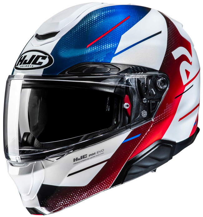 HJC RPHA91 BLAT BLACK WHITE BLUE KASK MOTOCYKLOWY SZCZĘKOWY (L)
