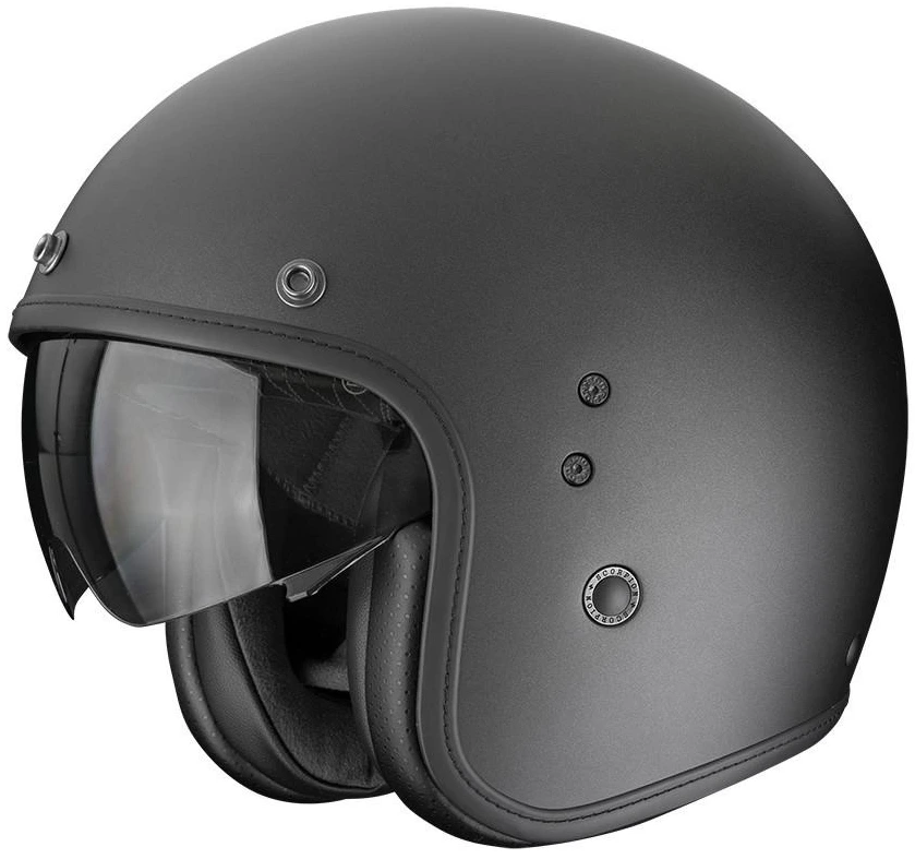 SCORPION BELFAST EVO BLACK PEARL MATT KASK MOTOCYKLOWY OTWARTY JET (3XL)
