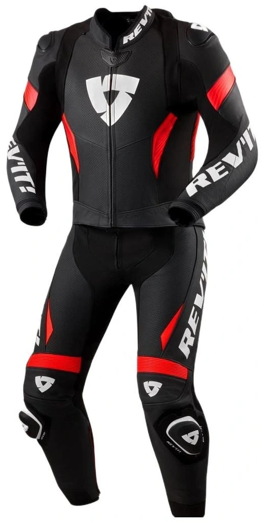 REV'IT ARGON 3 1PC BLACK RED KOMBINEZON MOTOCYKLOWY SKÓRZANY (46)