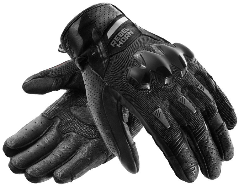 REBELHORN DEFENDER BLACK RĘKAWICE MOTOCYKLOWE TURYSTYCZNE (3XL)