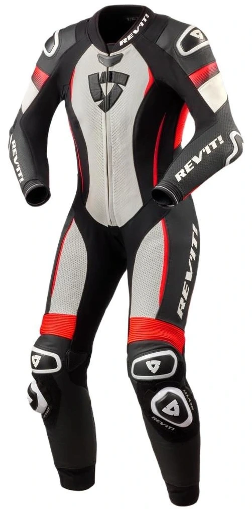 REV'IT XENA 4 LADY 1PC WHITE RED KOMBINEZON MOTOCYKLOWY SKÓRZANY (34)