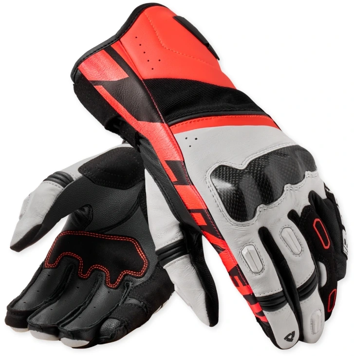 REV'IT RSR5 WHITE NEON RED RĘKAWICE MOTOCYKLOWE SPORTOWE (3XL)