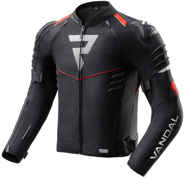 REBELHORN VANDAL 2 TEX BLACK RED KURTKA MOTOCYKLOWA TEKSTYLNA (3XL)