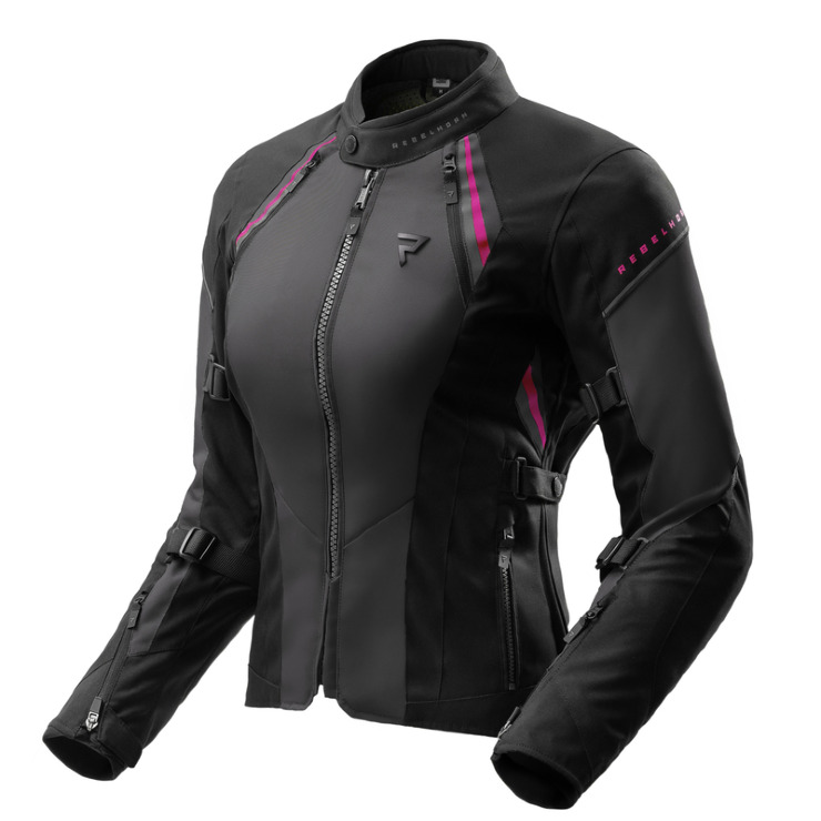 KURTKA REBELHORN SWIFT LADY BLACK DARK GREY PINK (3XL)