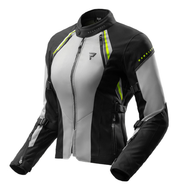 KURTKA REBELHORN SWIFT LADY LIGHT GREY FLUO YELLOW (S)