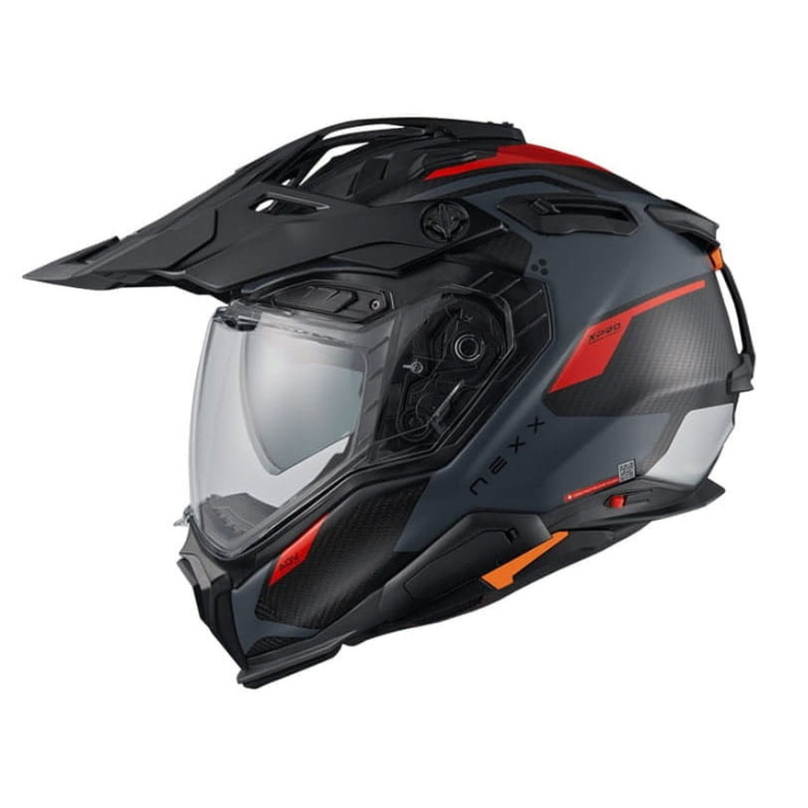 NEXX X.WED 3 KEYO KASK MOTOCYKLOWY CROSS ENDURO GREY RED MATT (L)