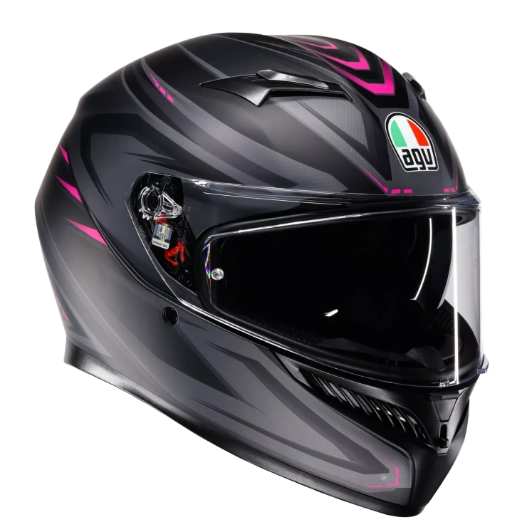 AGV K3 SYTH MATT BLACK PINK KASK MOTOCYKLOWY INTEGRALNY (M)