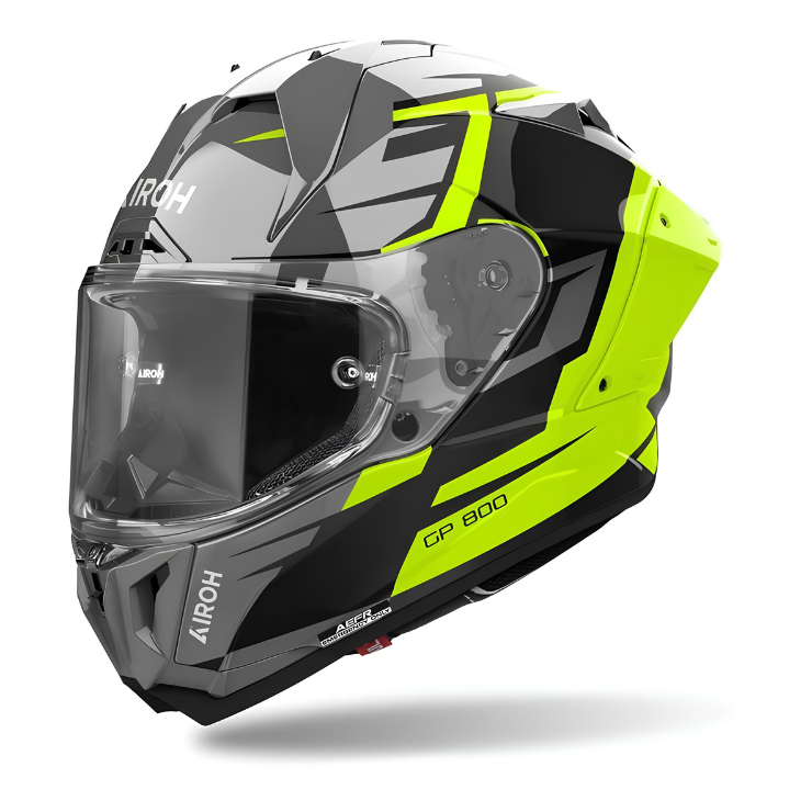 AIROH GP800 MASTER YELLOW GLOSS KASK MOTOCYKLOWY INTEGRALNY (L)