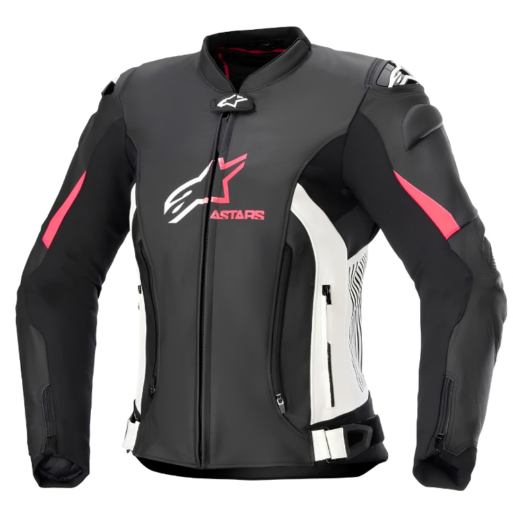 ALPINESTARS STELLA GP PLUS V4 BLACK WHITE PINK KURTKA MOTOCYKLOWA DAMSKA (42)