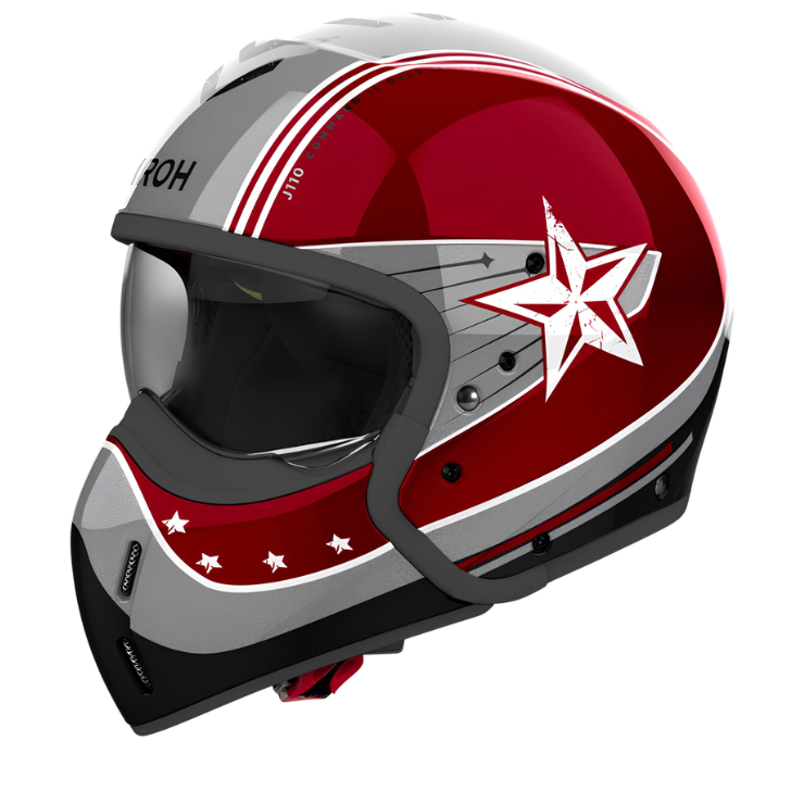 AIROH J110 COMMAND BURGUNDY GLOS KASK MOTOCYKLOWY (L)